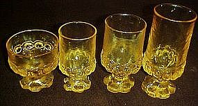 Cornsilk yellow, Madeira  6 5/8" tall ice tea glasses