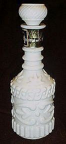 Jim Beam pressed milk glass bar decanter