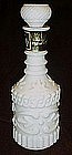 Jim Beam pressed milk glass bar decanter