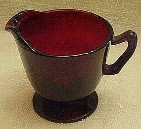 Anchor Hocking Royal Ruby footed creamer