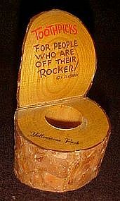 Yellowstone souvenir rocking chair toothpick holder