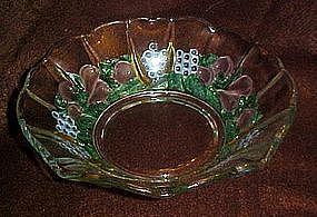 Lovely Della Robbia  crystal bowl, flashed fruit
