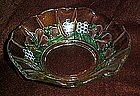 Lovely Della Robbia  crystal bowl, flashed fruit
