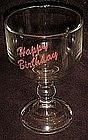 Large Happy Birthday glass beer glass