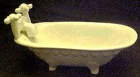 Clawfoot tub ceramic soap dish