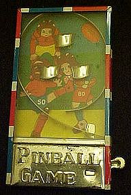 Vintage tin litho mini  pinball machine, football
