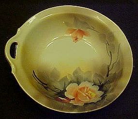 Noritake hand painted dish with pink roses