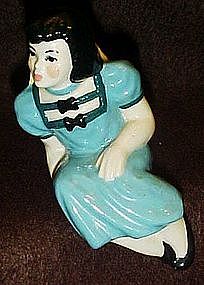 Ceramic Arts Studio kissing girl shelf sitter figurine