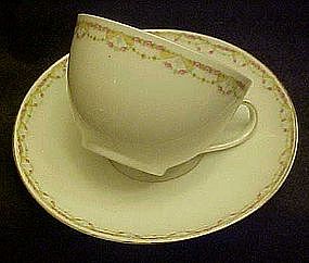 M&Z Austria Altrohlau cup and saucer, tiny pink roses