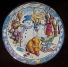 Franklin Mint Teddy Bear Winter Wonderland plate