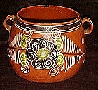 Large hand painted  Mexican pottery pot