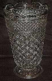 Tall 10" Anchor Hocking  Wexford footed vase