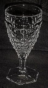 Tall Fostoria American hex foot goblet  6 7/8"