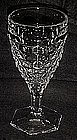 Tall Fostoria American hex foot goblet  6 7/8"