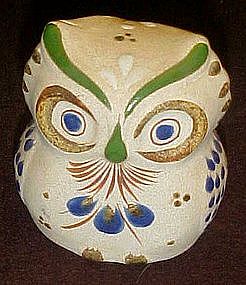 Two faced  Mexican owl figurine