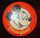 Mickey Mouse Disneyland pin back button