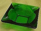 Anchor Hocking forest green 3 1/2" square ashtray