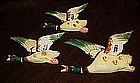 Vintage  flying ducks wall pocket,  set of 3