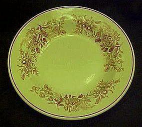 Walker Restaurant rimmed soup bowl, red flower transfer