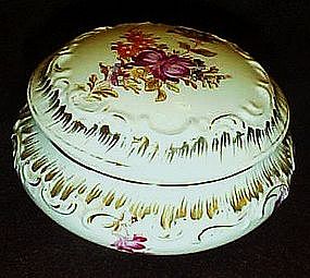 Royal Saxe Germany  hand painted porcelain vanity box