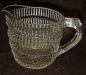 Vintage vertical ribbed clear glass creamer