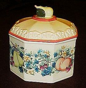 Sweet Country Harvest  octagon covered box / dish