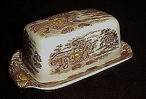 Nasco Mountain woodland covered butter dish