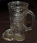 Glass boot  drinking mug