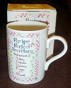 Gift mug, Recipe for a good Secretary, in box
