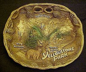 Yellowstone Park souvenir bowl, with attractions