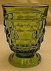 Colony whitehall green footed  4 3/8" glass