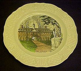 Historical Williamsburg Wren Building, collector plate