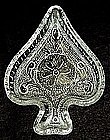 Tiara crystal sandwich glass spade nut dish