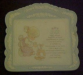 Precious Moments wall plaque, Love is .................