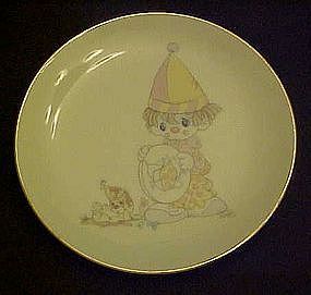 Enesco Precious Moments clown plate, look before you ..