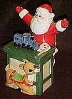 Lenox Santa and Rudolph, ceramic  Christmas treat jar