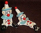 Vintage hand painted pottery clowns, Kelvin's