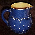 Great potery cream pitcher, cobalt glaze