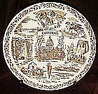 California  state souvenir plate by Vernon Kilns