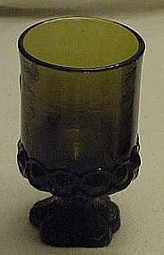 TIffin Madeira 6 5/8" tall footed tumbler, olive green