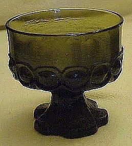 Tiffin Madeira footed sherbert glass, olive green