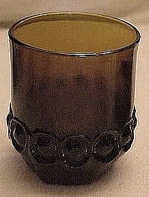 Tiffin Madeira  3 7/8" rocks tumbler, smoke brown