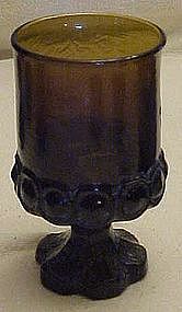 Tiffin Madeira footed wine glass, smoke brown