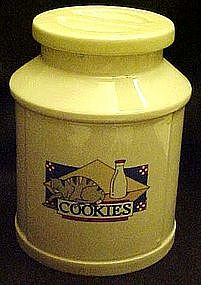 Teleflora Milk can cookie jar with kitty cat