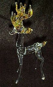 Hand blown glass reindeer /deer figurine