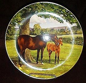 Spode English Thoroughbred horse plate, Susie Whitcomb