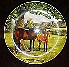 Spode English Thoroughbred horse plate, Susie Whitcomb