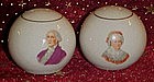 Martha and George Washington porcelain shakers