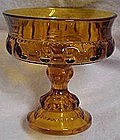 Indiana Kings Crown gold / amber footed compote