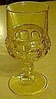 Indiana kings crown yellow/topaz 5 5/8" stemmed goblet